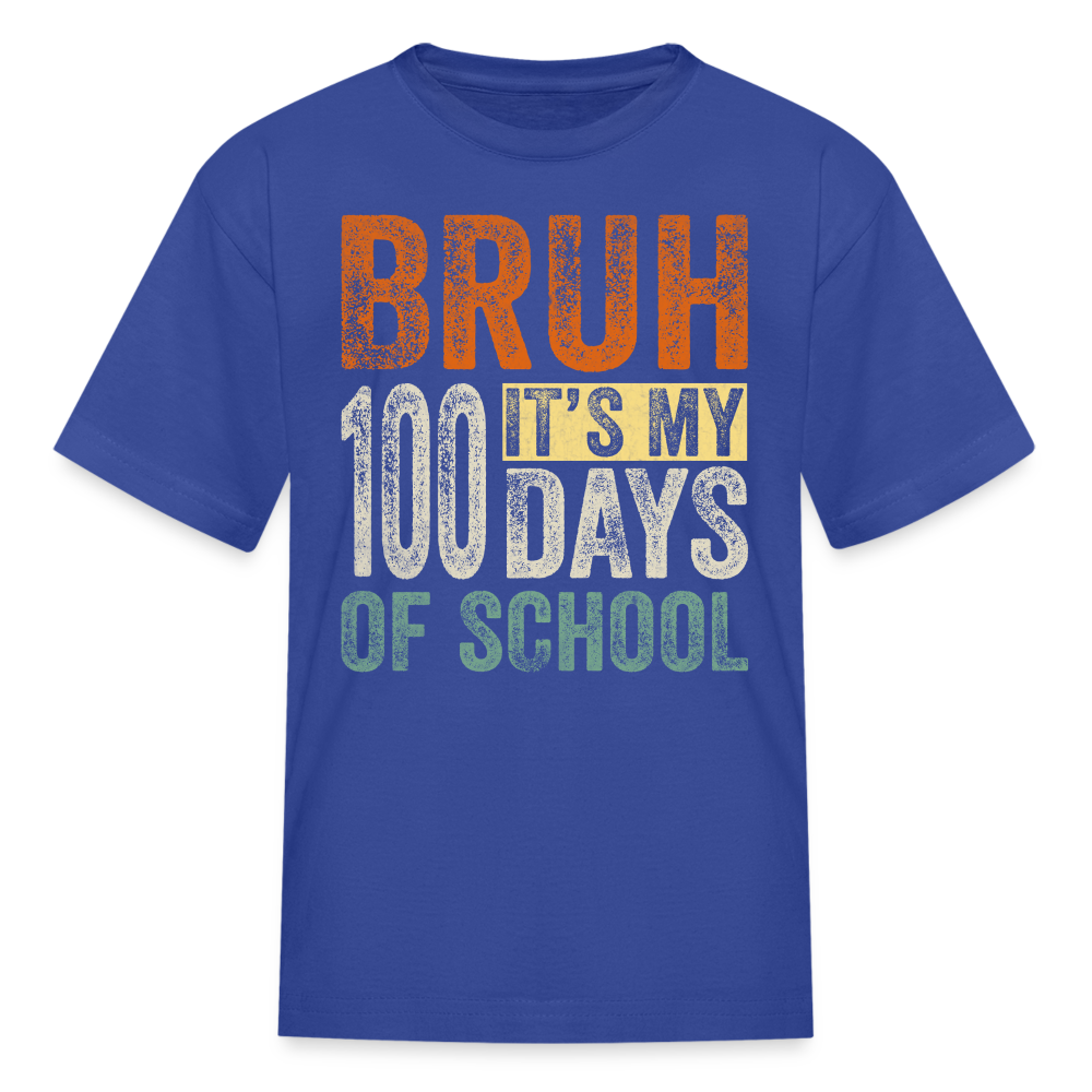 100 Days Of School Shirt For Kids School Milestone T-shirt - royal blue