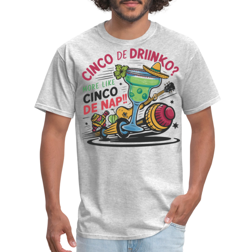 Cinco De Drinko Party Tee Nap And Drink T-shirt - heather gray