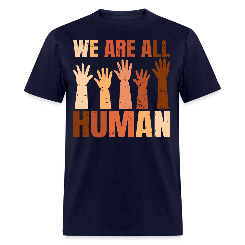 We Are All Human Unity And Diversity T-shirt - navy