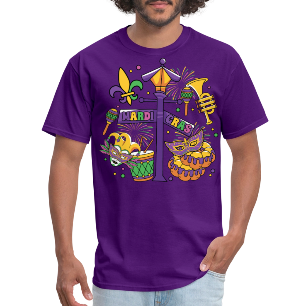 Funny And Festive Mardi Gras Outfit Mardi Gras Party T-Shirt - purple