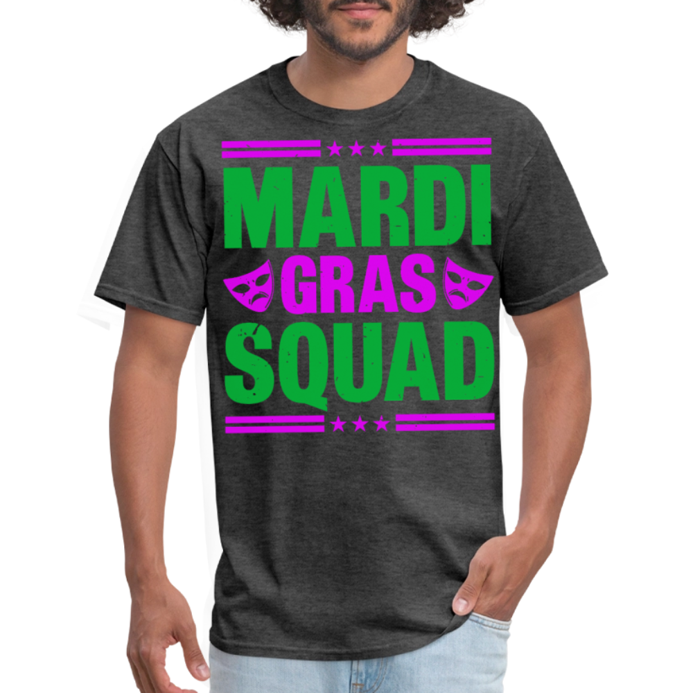 Mardi Gras Squad Shirt for Groups New Orleans Festival T-Shirt - heather black