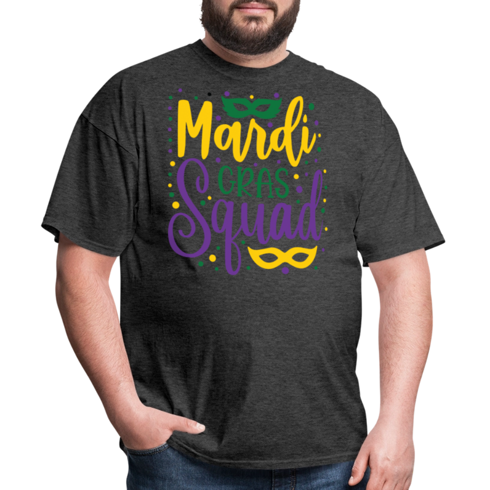 Mardi Gras Squad Matching Shirts Louisiana Carnival Party T-shirt - heather black