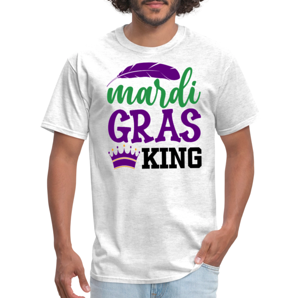 Mardi Gras King Shirt For Men Carnival Season T-shirt - light heather gray