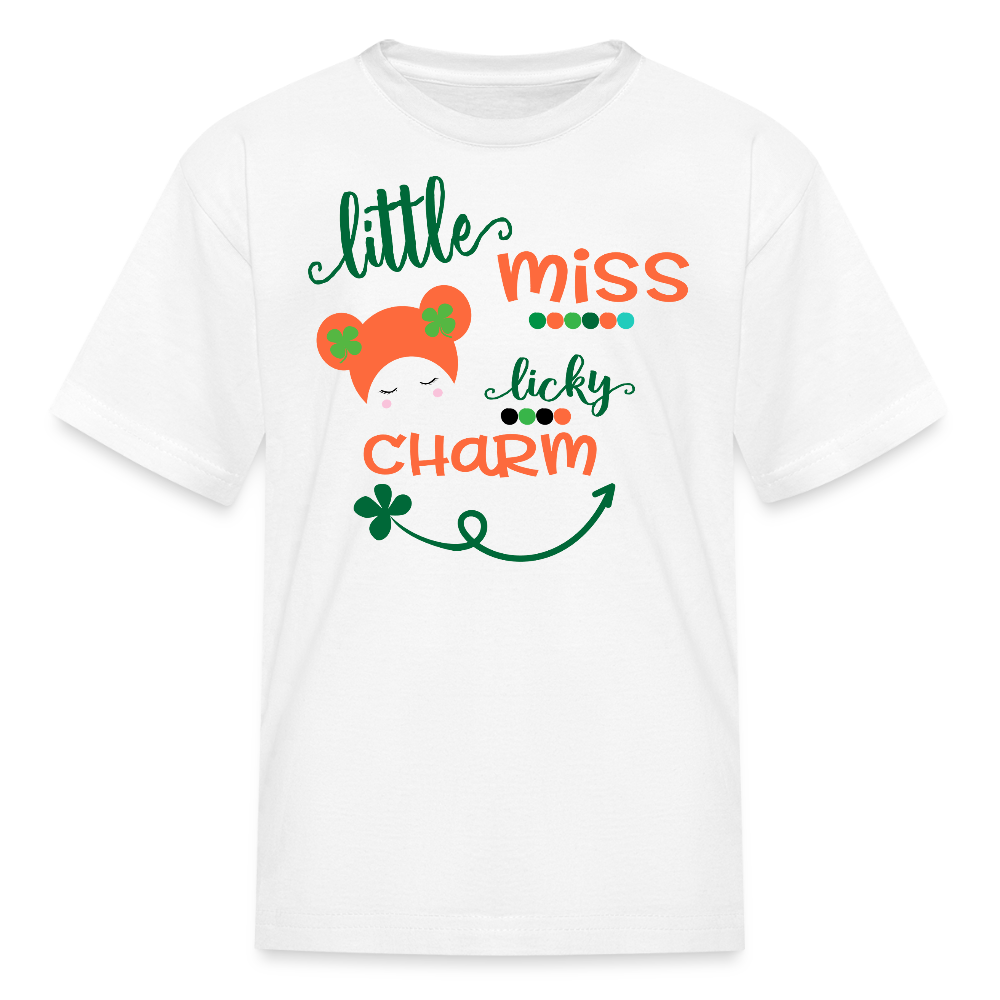 Little Miss Lucky Charm Toddler T-shirt - white