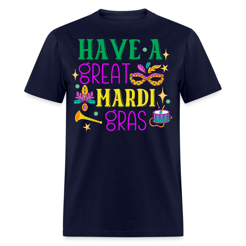 Louisiana Carnival Celebration Tee Have a great Mardi Gras T-shirt - navy