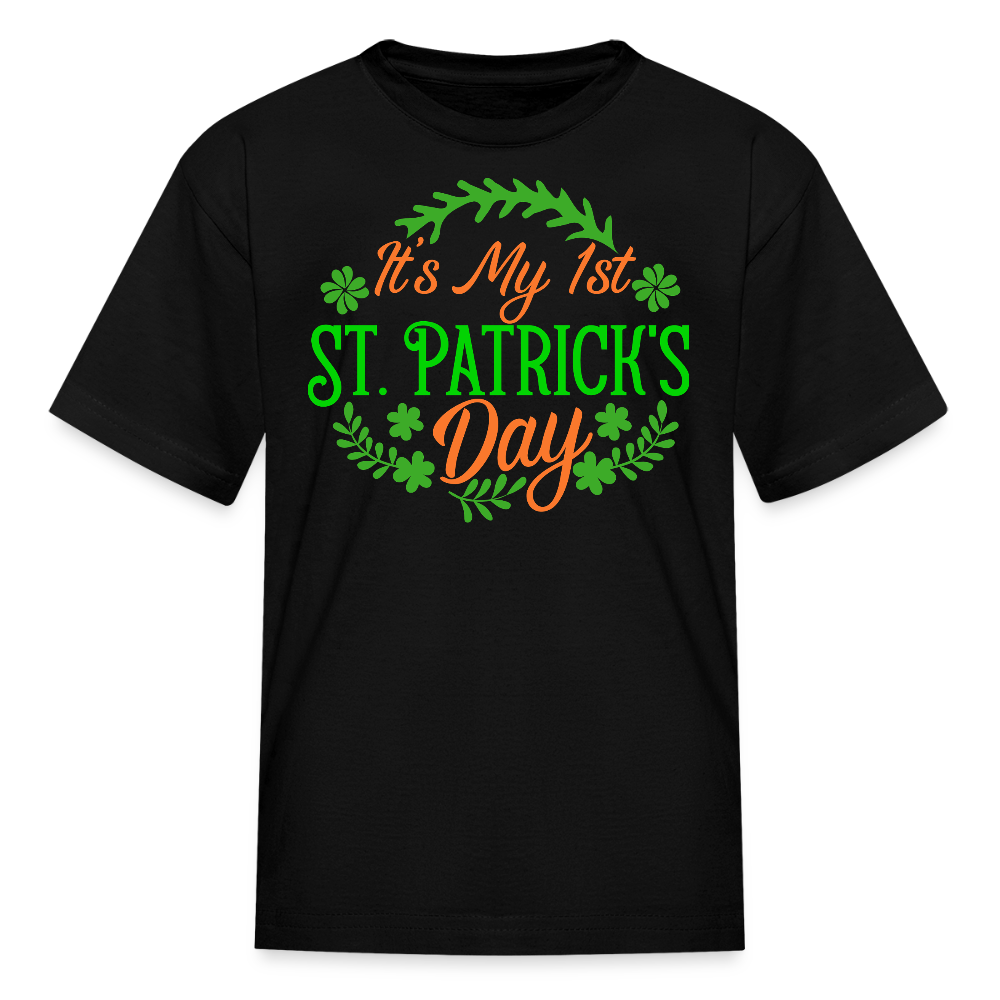 First St Patrick’s Day Baby Outfit Kids T-shirt - black