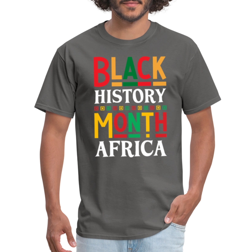 African Pride Black History Month T-shirt For Men and Women - charcoal