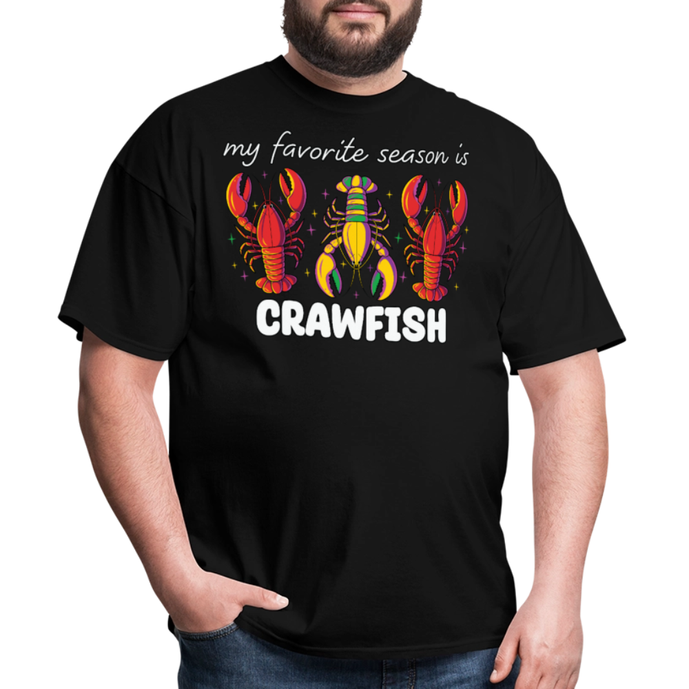 Funny Cajun Crawfish Boil Mardi Gras T-shirt - black