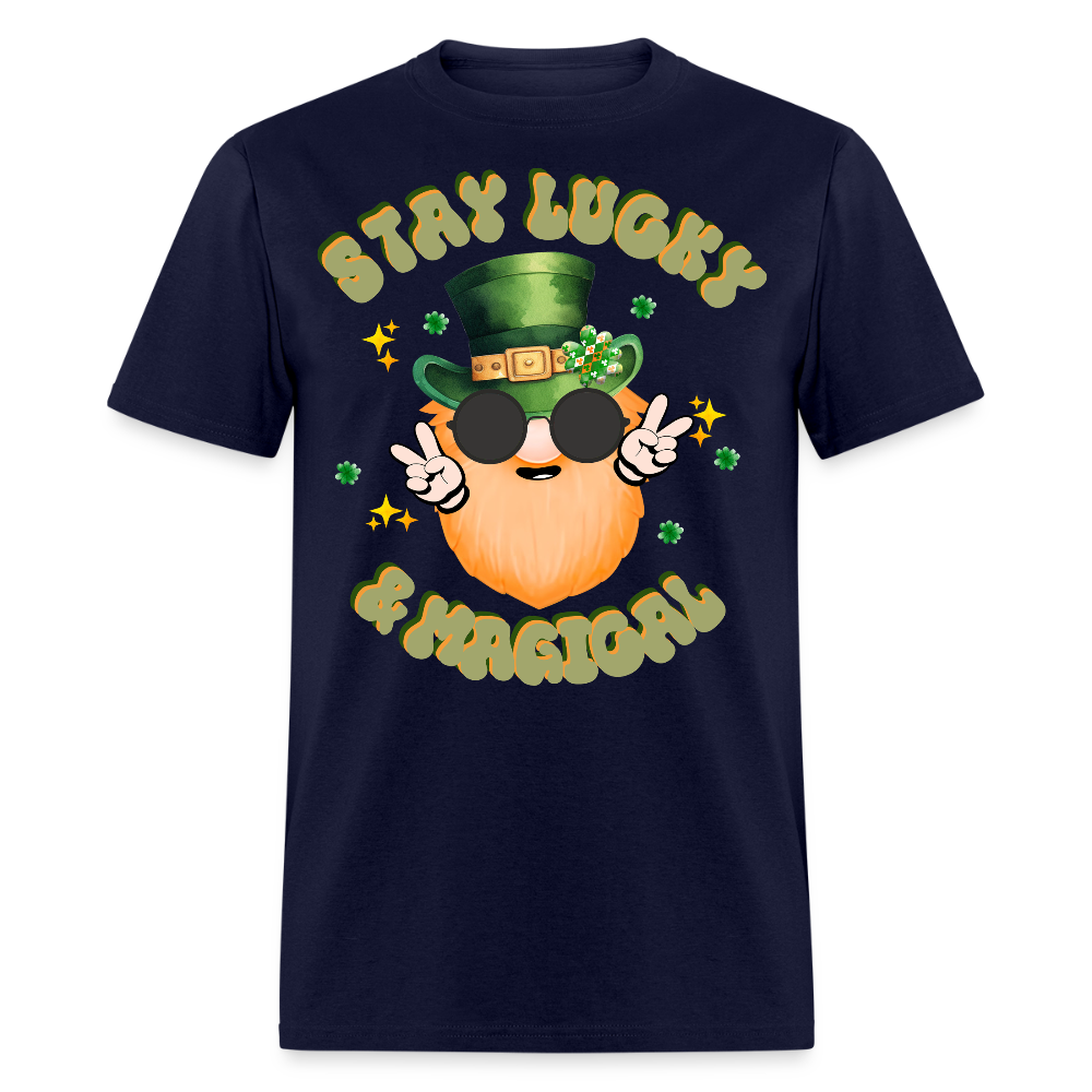 Stay Lucky And Magical Irish T-shirt - navy