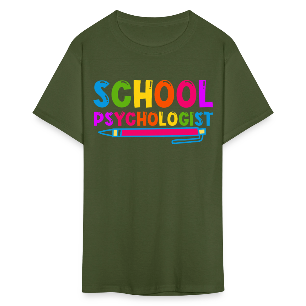 Best Gifts For School Psychologists Mental Health Unisex T-Shirt - military green