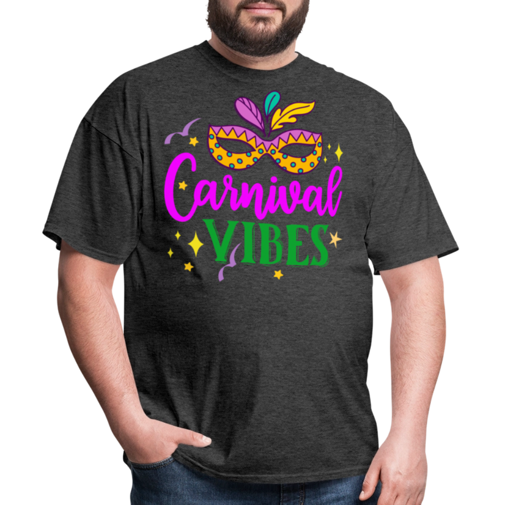 Masquerade Mask Festival Tee Mardi Gras Carnival T-shirt - heather black