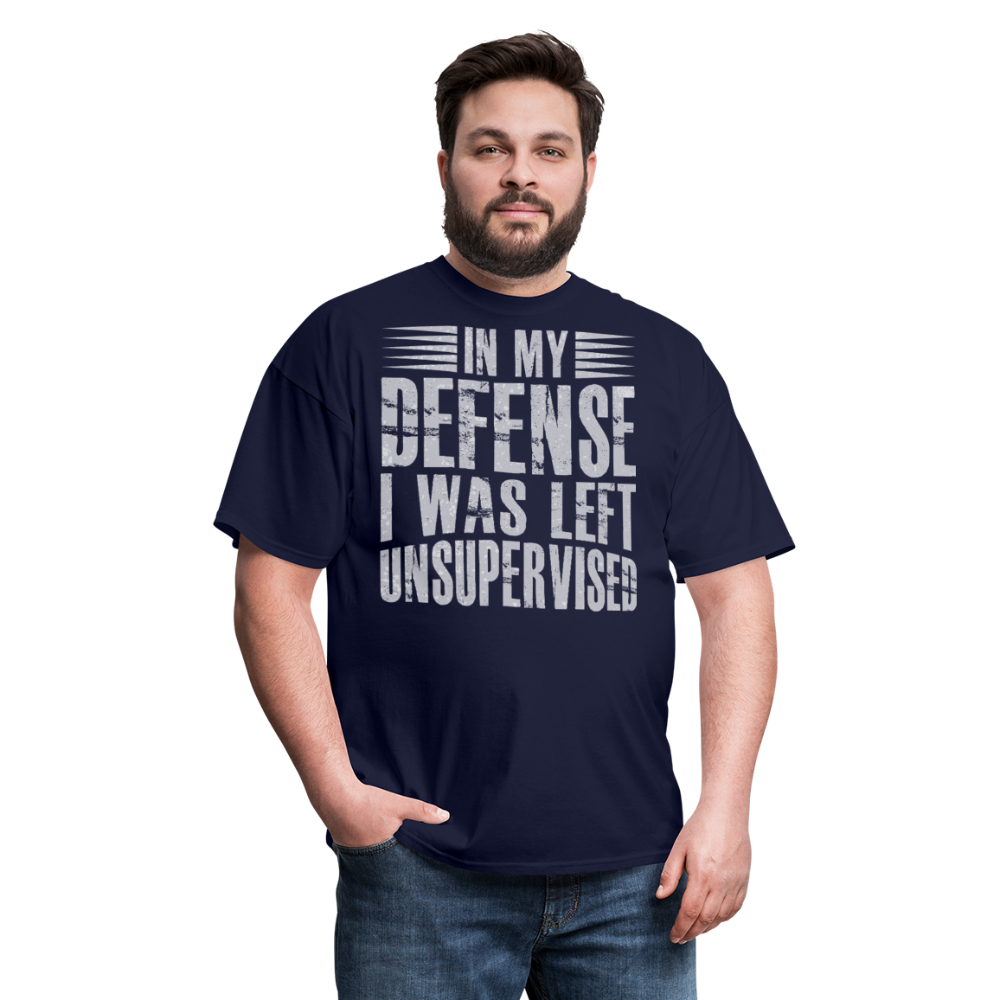 Unique In My Defense Graphic Tees Unisex Classic T-Shirt - navy