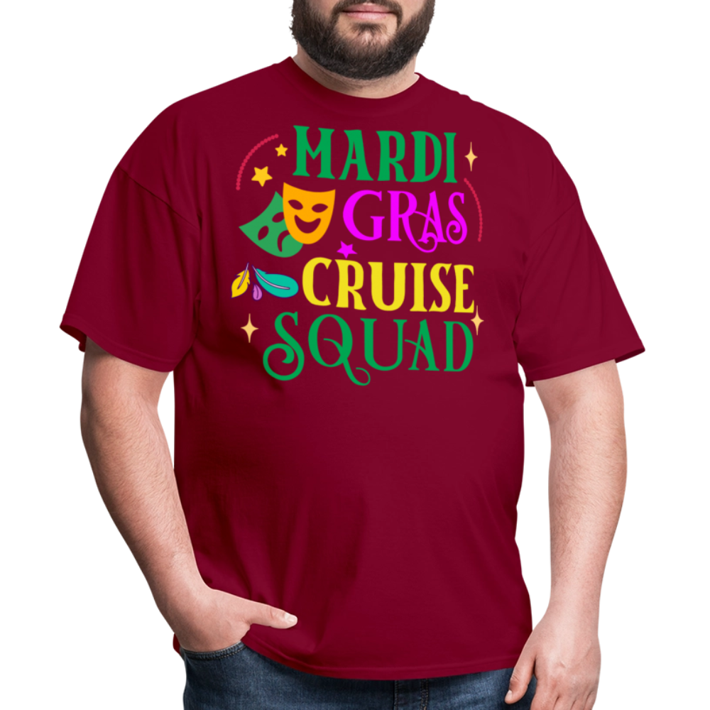 Funny Mardi Gras Cruise Squad Unisex T-shirt - burgundy