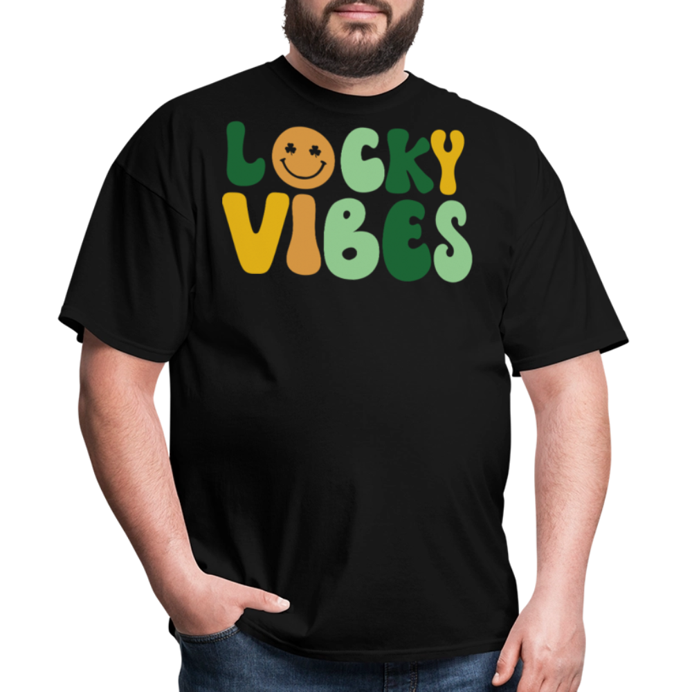 Lucky Vibes RetroTee For St Patrick’s Day T-shirt - black