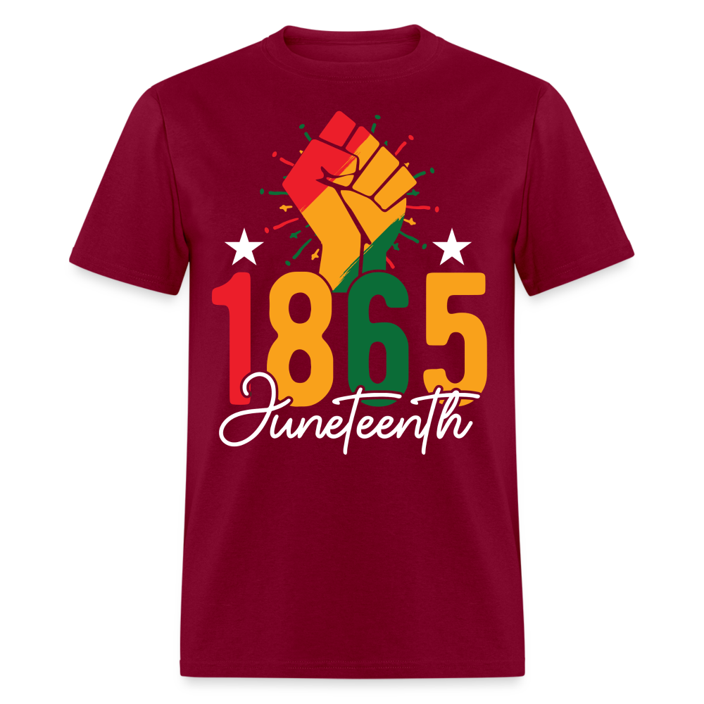 Best Black pride Tee 1865 Black Liberation T-shirt - burgundy