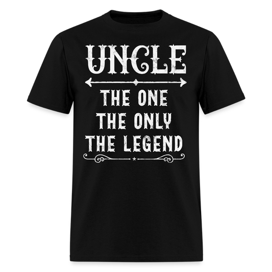 The One The Only The Legend Uncle Birthday Gift T-Shirt - black