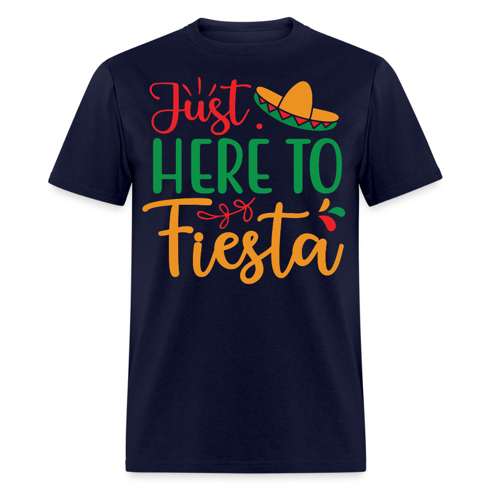 Just Here To Fiesta Mexican Party T-shirt - navy