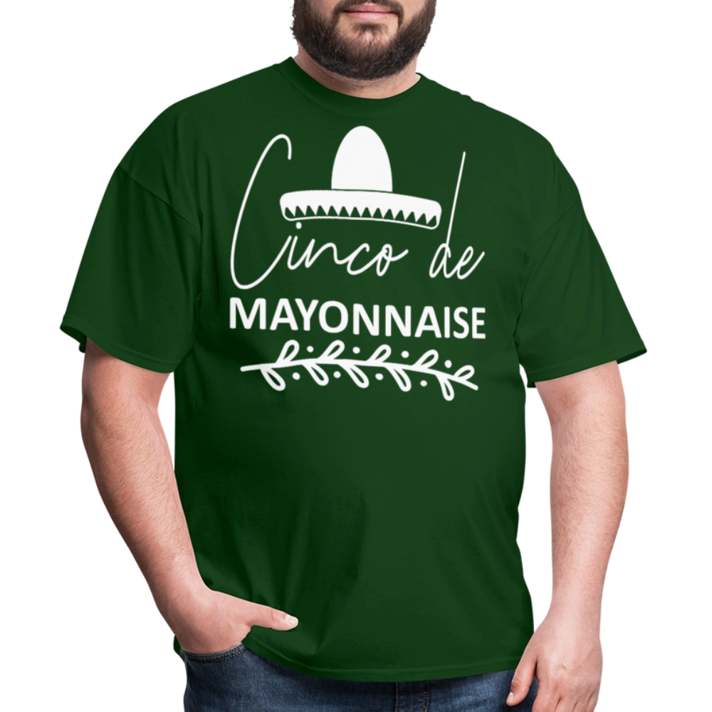 Funny Cinco De Mayo Shirt For Men Women Cinco de Mayonnaise T-shirt - forest green