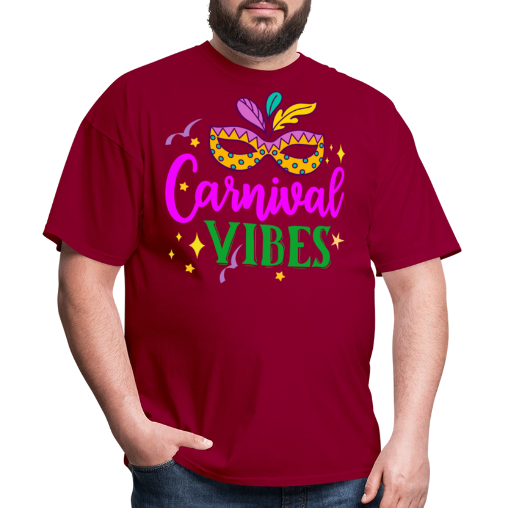 Masquerade Mask Festival Tee Mardi Gras Carnival T-shirt - dark red