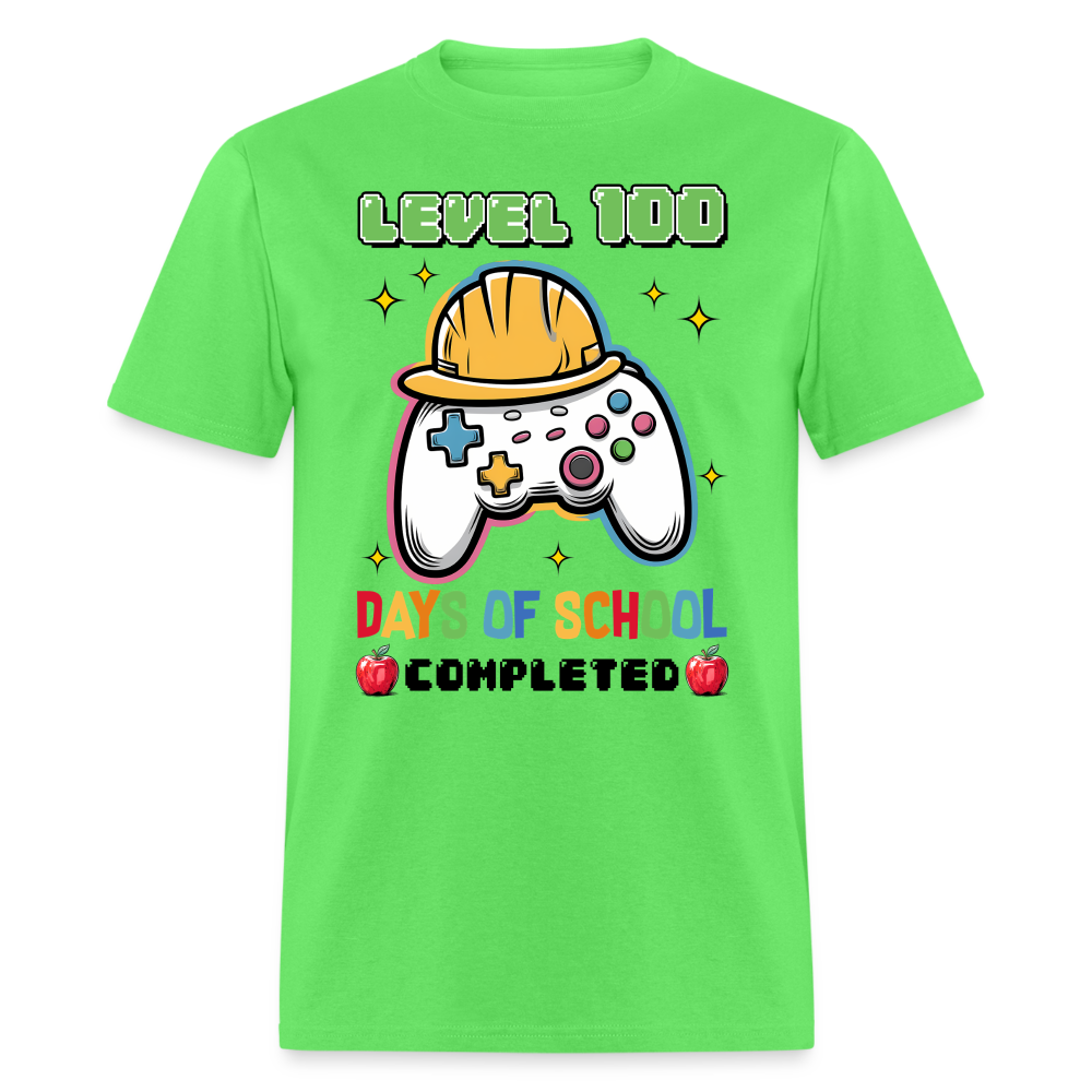 Level 100 Days Of School Gamer Shirt Level Up School Milestone T-shirt - kiwi