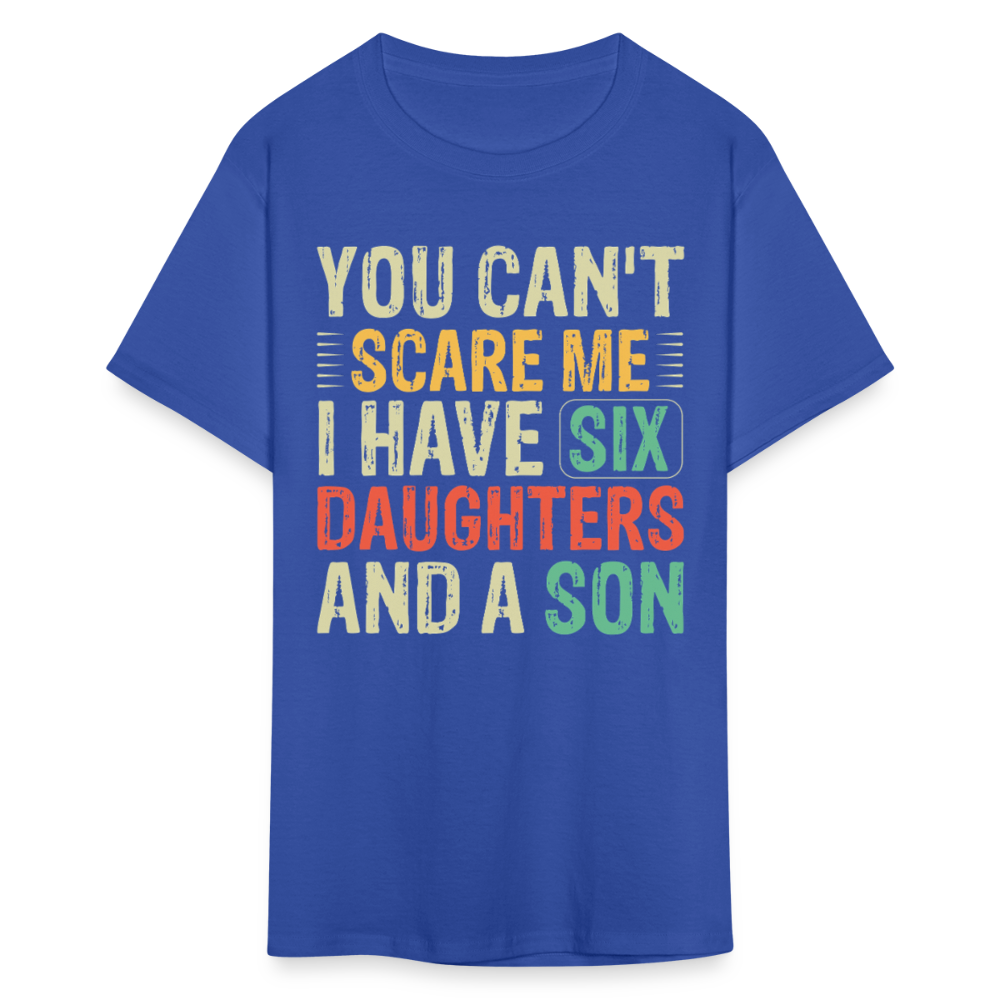 Gifts For Parents With Six Daughters And A Son Fathers Day T-shirt - royal blue