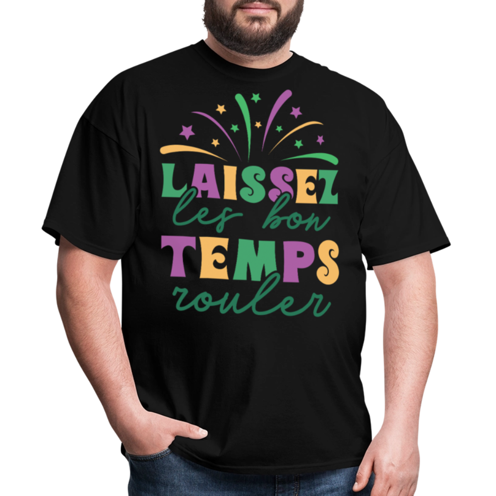 Funny New Orleans Festival Tee Laissez les Bons Temps Rouler T-shirt - black