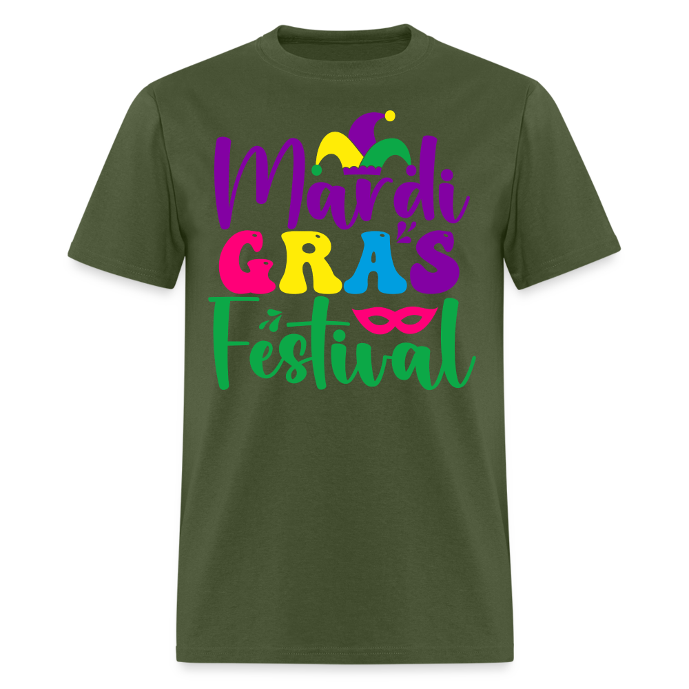 Funny and Stylish Mardi Gras Celebration Unisex T-shirt - military green