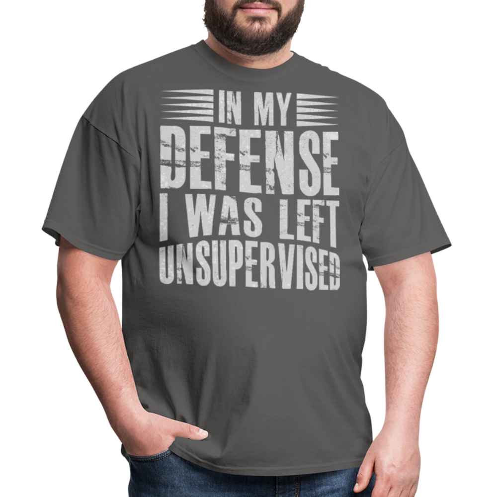 Unique In My Defense Graphic Tees Unisex Classic T-Shirt - charcoal