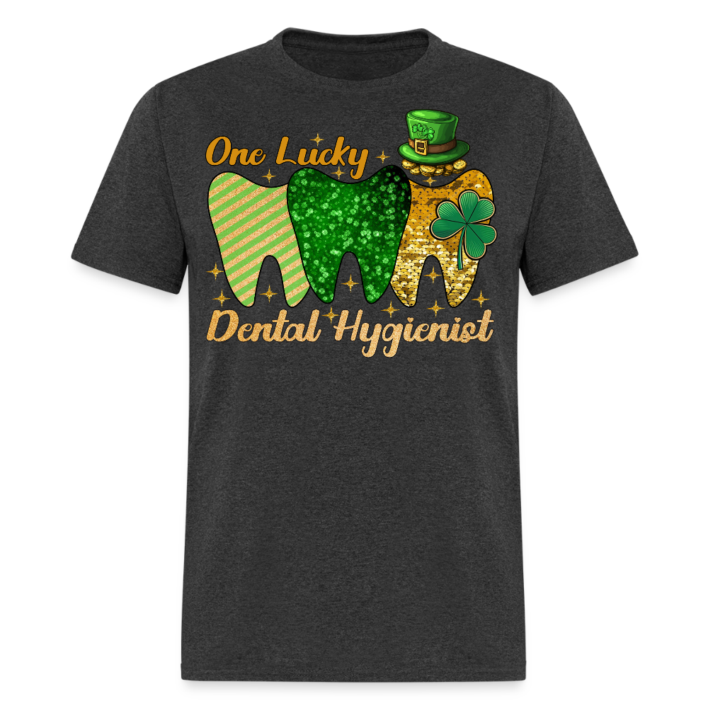 Lucky Dental Hygienist St Patrick’s Day T-shirt - heather black