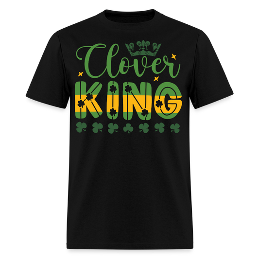 St Patrick’s Day Clover King T-shirt - black