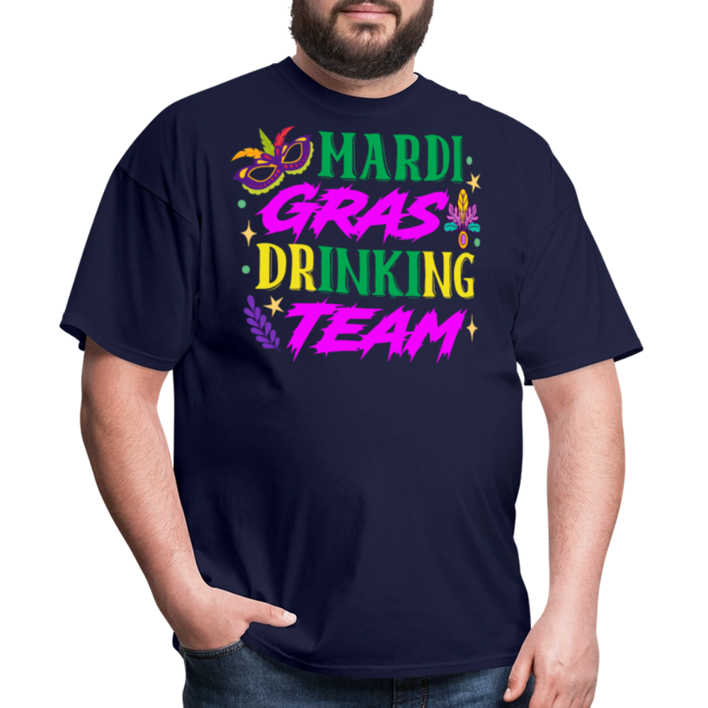 Funny Mardi Gras Party Tee Mardi Gras Drinking Team T-shirt - navy