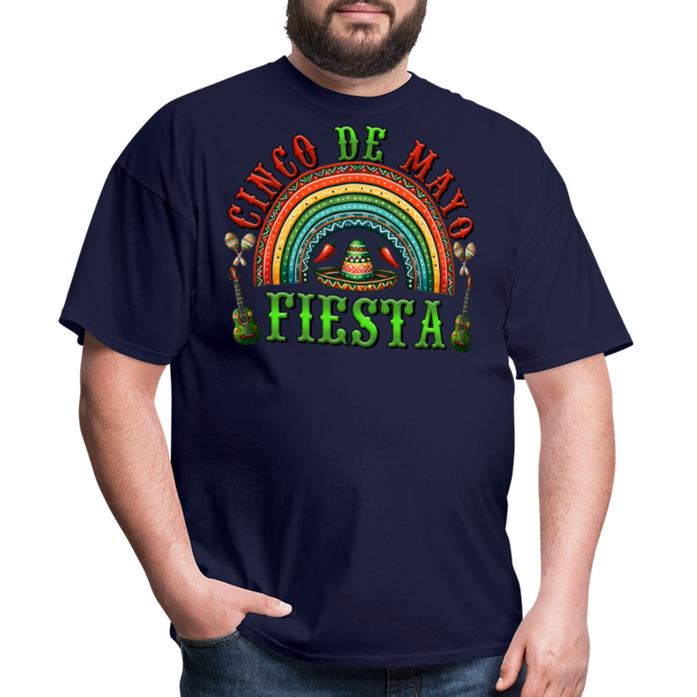 Mexican Culture-inspired Festival Tees Cinco de Mayo Fiesta T-shirt - navy