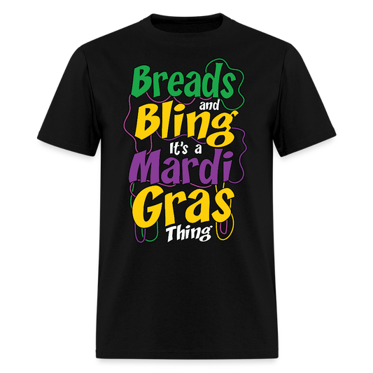 Beads And Bling Mardi Gras Colorful Festive T-shirt - black