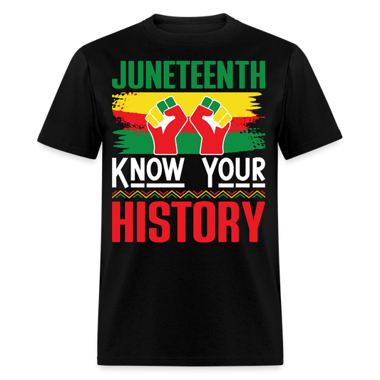Know Your History Juneteenth Celebration T-shirt - black