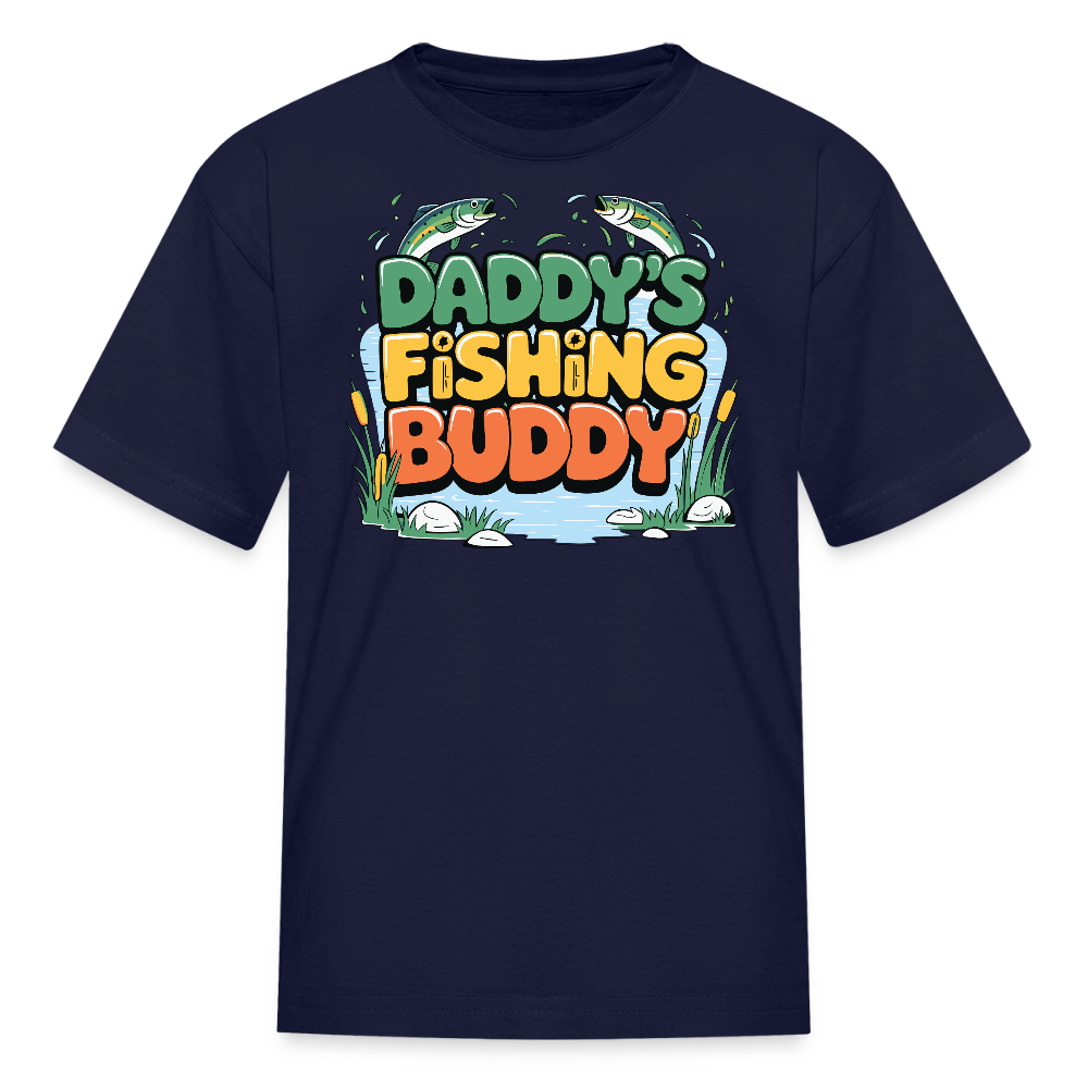 Daddy's Fishing Buddy Toddler T-shirt - navy