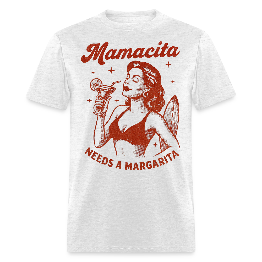 Mamacita Needs A Margarita Beach Party T-shirt - light heather gray