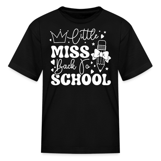 Little Miss Back To School Pencil T-Shirt - black