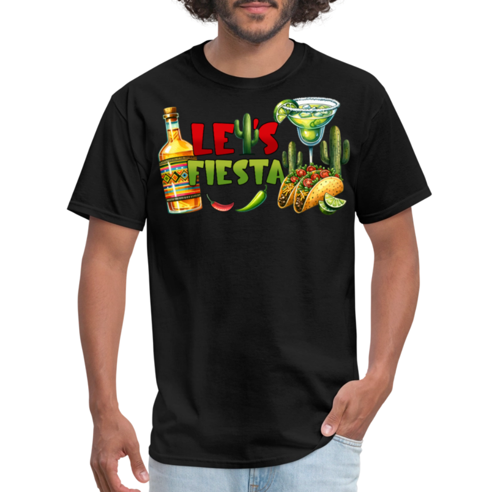 Let’s Fiesta Mexican Celebration Tee Cinco de Mayo Party T-shirt - black