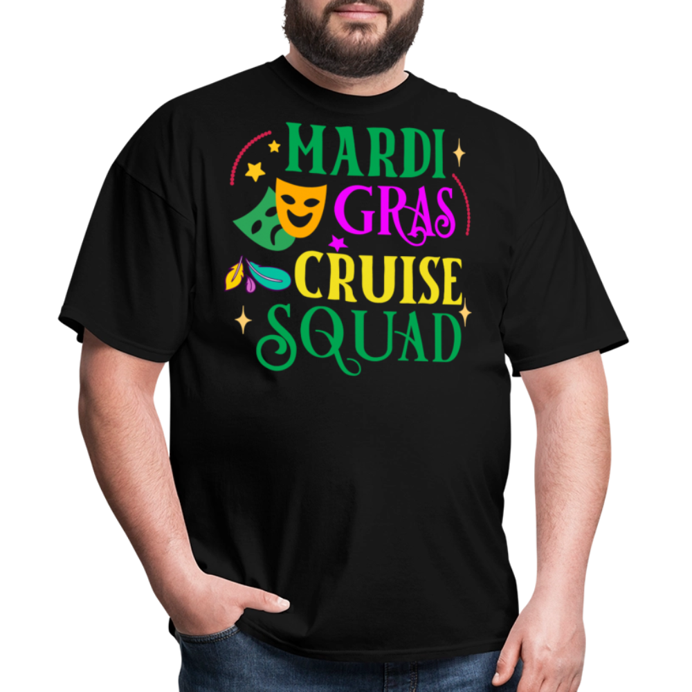 Funny Mardi Gras Cruise Squad Unisex T-shirt - black