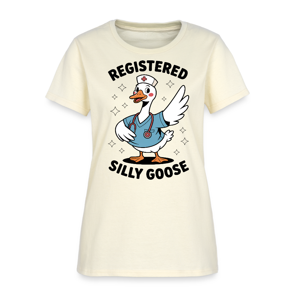 Registered Silly Goose Funny RN Nurse Gift T-Shirt - off white