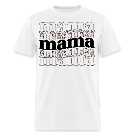 Leopard Print Mama T-shirt - white