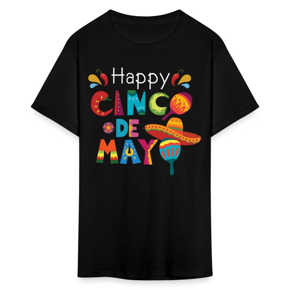 Funny Cinco De Mayo Party Outfit Colorful Mexican Fiesta T-shirt - black