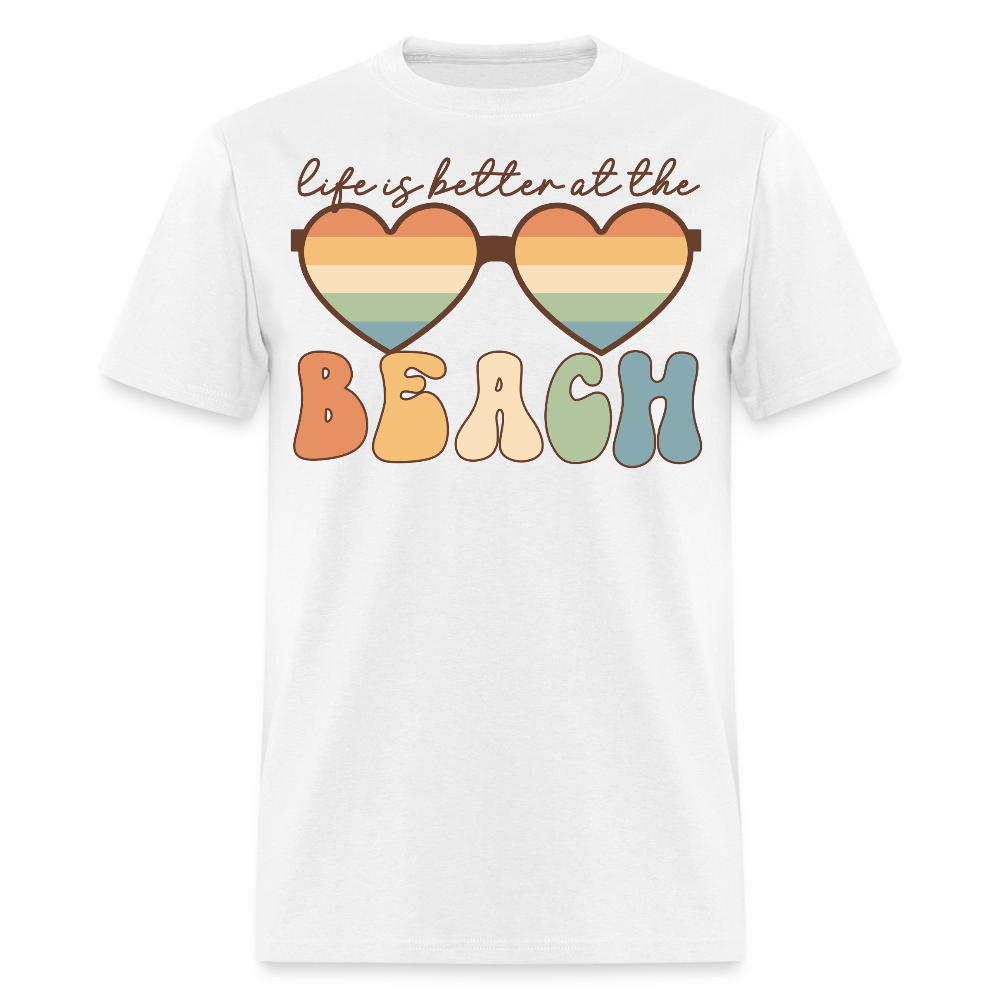 Life Is Better At The Beach Summer Vibes T-shirt - white