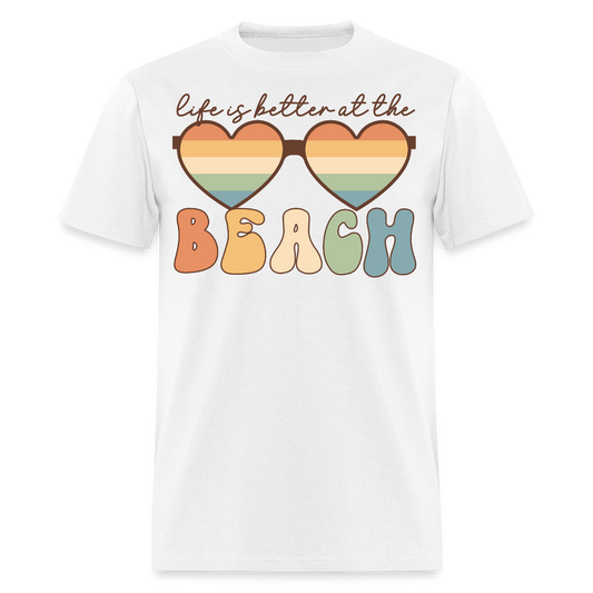 Life Is Better At The Beach Summer Vibes T-shirt - white