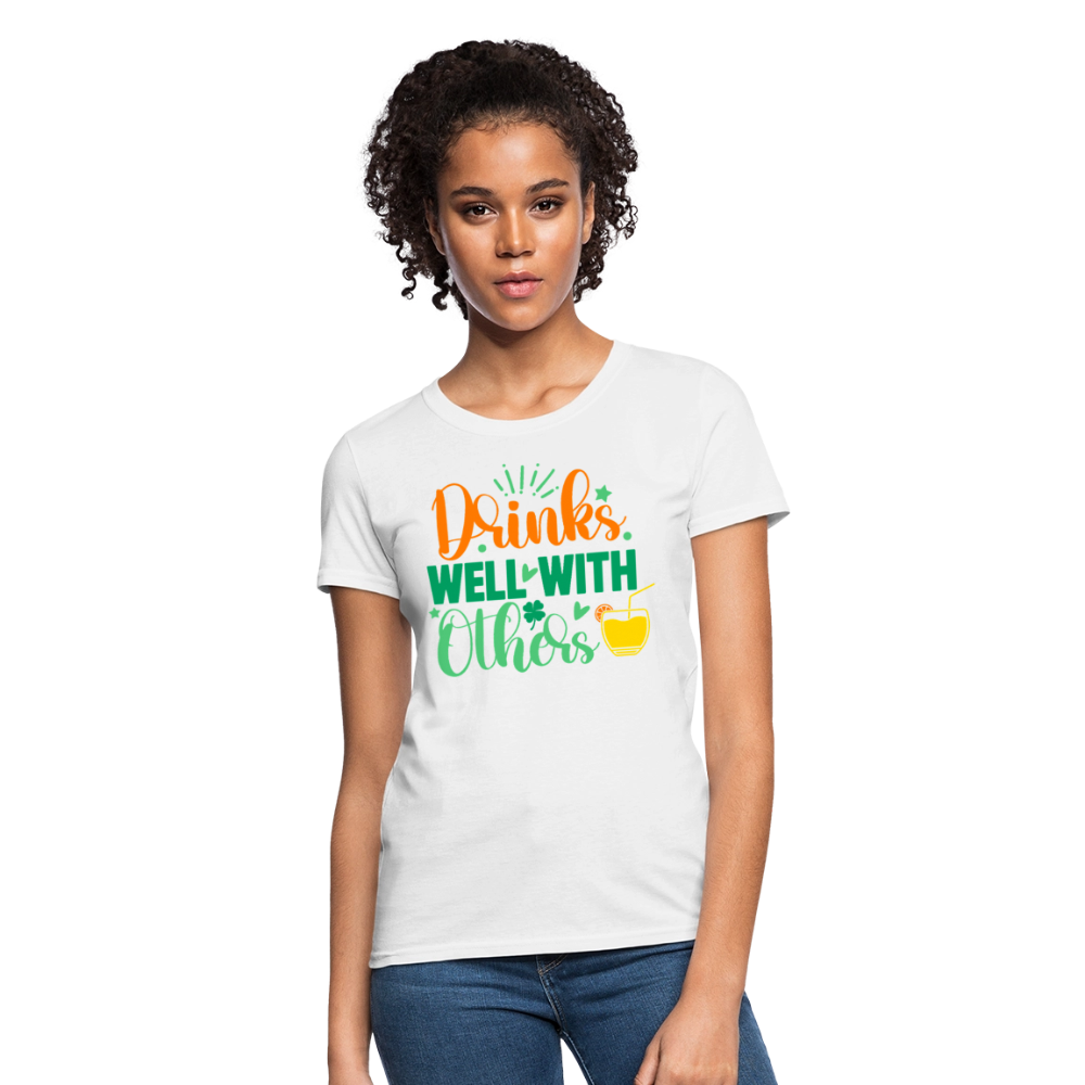 Funny Women's Drinking Quote T-Shirt - white