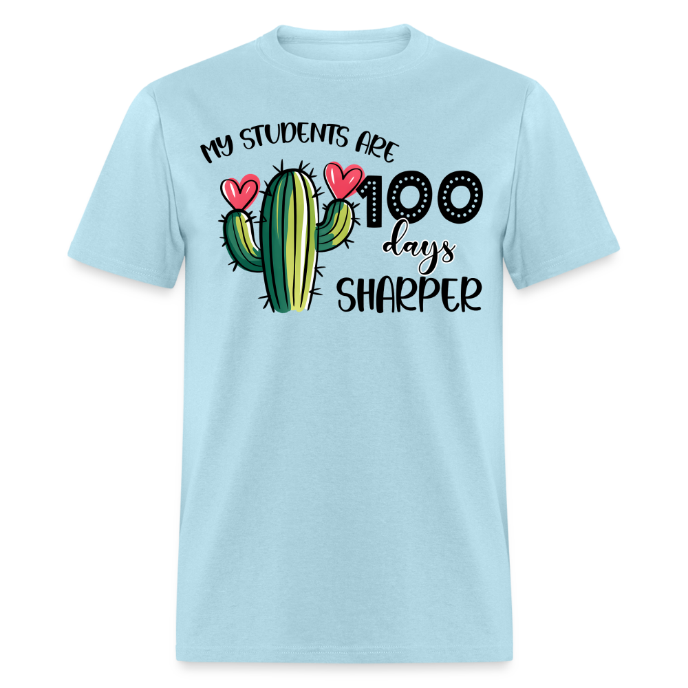 100th Day Of School Outfit For Teachers Cactus Theme 100 Days T-shirt - powder blue