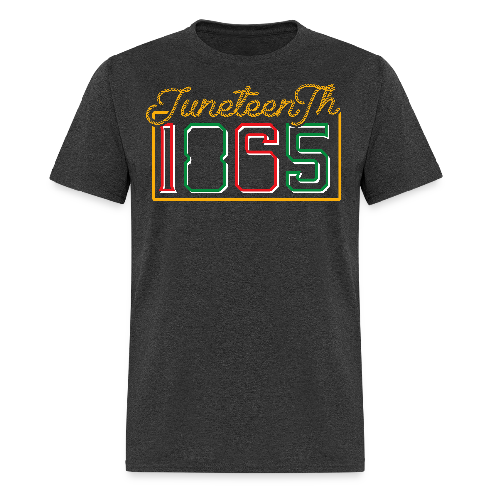 African American Freedom Celebration Juneteenth 1865 T-shirt - heather black