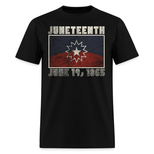 Juneteenth 1865 Flag Black Freedom Day T-Shirt - black
