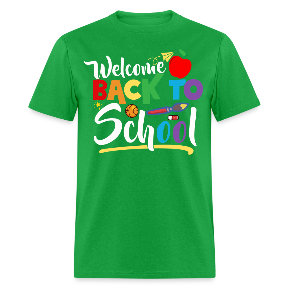 Welcome Back to School Shirt for Teachers First Day of school T-shirt - bright green