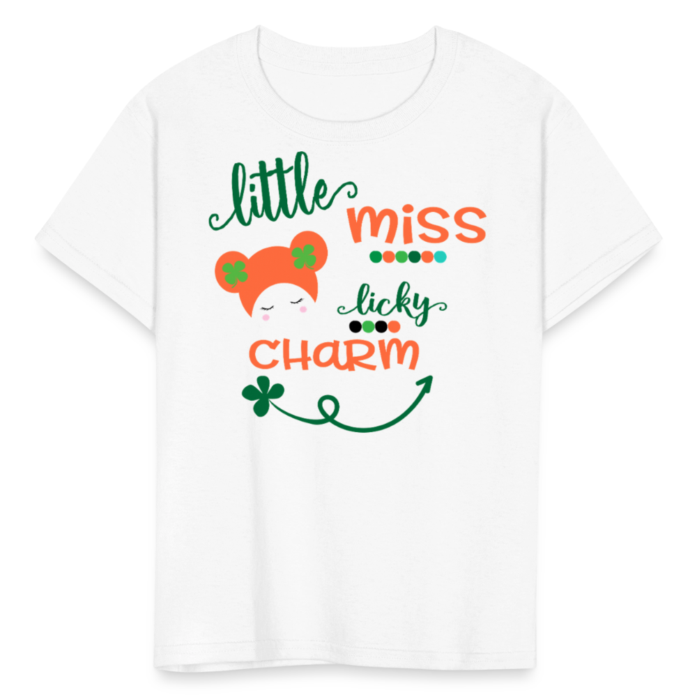 Little Miss Lucky Charm Toddler T-shirt - white